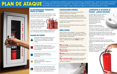 Fire Extinguishers Choosing Them And Using Them Pamphlet Spanish