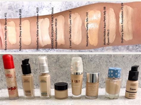 Pale Foundation Mega Swatch Review and Comparison ǀ Light to Medium