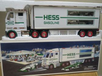 hess trucks  hess toy truck  racecars gas
