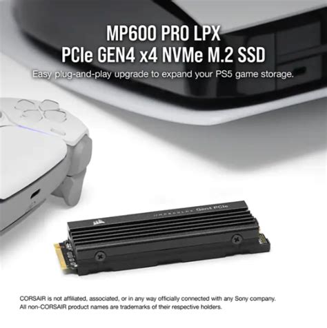 Corsair Mp600 Pro Lpx 4tb Pcie Gen4 X4 Nvme M2 Ssd Ps5 Compatible