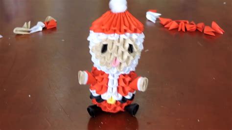 Papa Noel Papiroflexia 3d Santa Claus Origami 3d Youtube