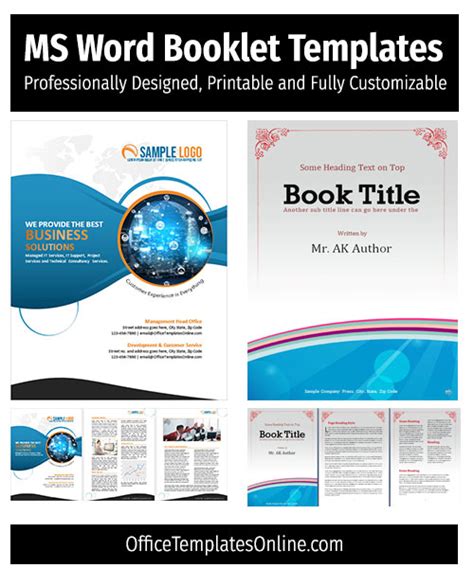 Free Printable Booklet Templates For Ms Word