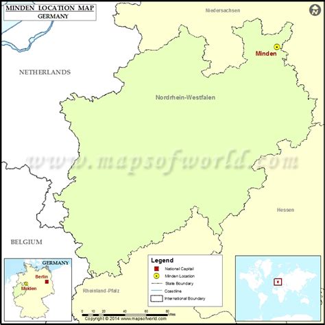 Where Is Minden Location Of Minden In Germany Map