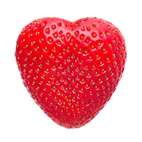Strawberry Shape As Heart Stock Image Image Of Fresh 40982083