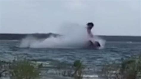 Watch Small Plane Crash Into Texas Lake Videos From The