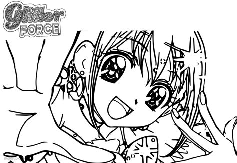 Glitter Force Coloring Pages Sketch Free Printable