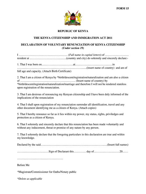 Sample Letter Of Renunciation Of Citizenship Fill Out And Sign Online
