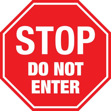 Stop Do Not Enter Floor Sign Customize A Sign At No Extra Setup Charge