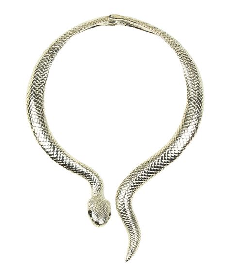Silvertone Snake Collar Necklace