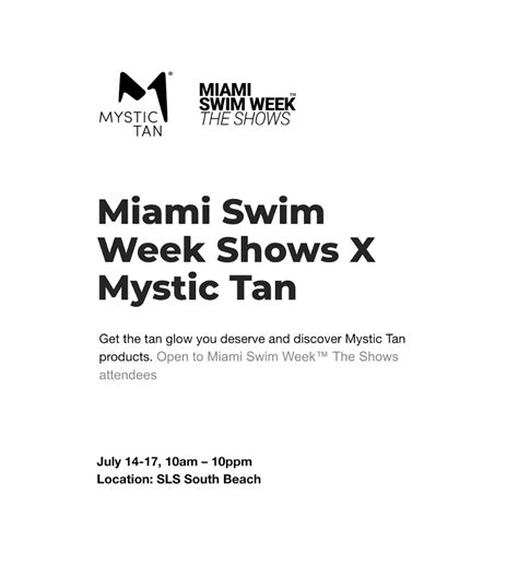 Miami Swim Week The Shows Names Mystic Tan As Official Tanning Sponsor