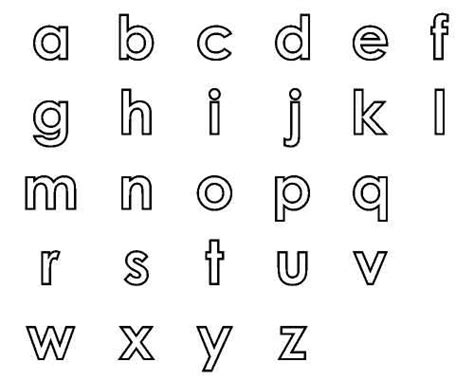 Lower Case Alphabet Letter Coloring Pages