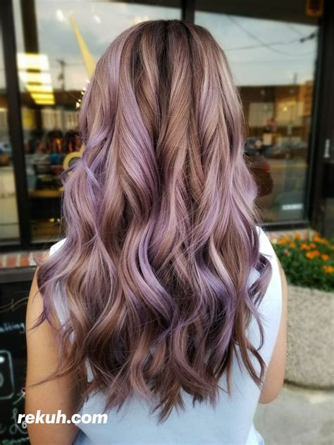 Check Out This Gorgeous Hand Painted Lavender Balyage Purple Highlights