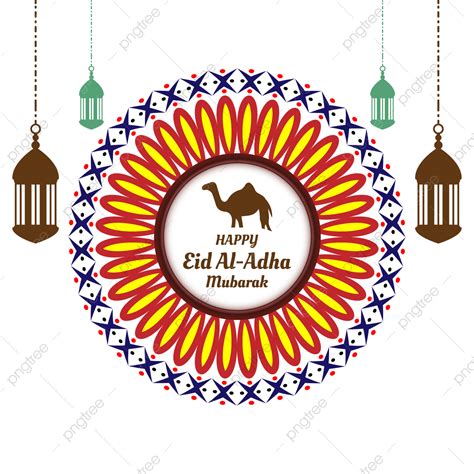 Eid Al Adha Vector Design Images Flower Midile Point Happy Eid Al Adha