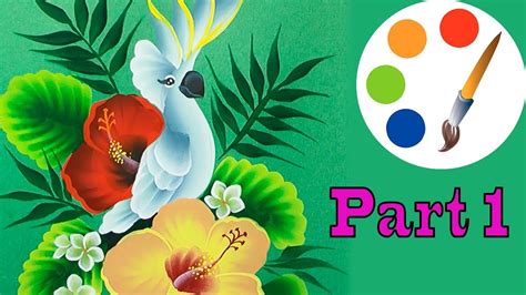 How To Paint A Parrot Paint A Tropic Part 1 Irishkalia Youtube