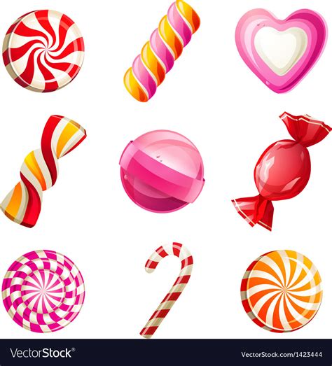 Candy Set Royalty Free Vector Image Vectorstock