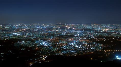 Papéis De Parede City Night Seoul Coréia Do Sul 1920x1080 Full Hd 2k