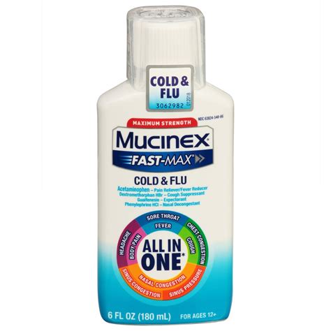 Mucinex Fast Max Cold And Flu Liquid Shop Cough Cold And Flu At H E B