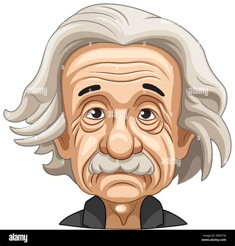 Albert Einstein Cartoon Portrait Illustration Stock Vector Image Art