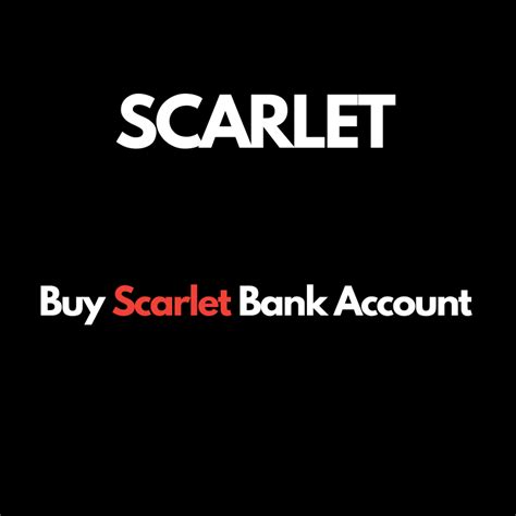 Verified Scarlet Bank Account Verified Circle