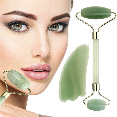Natural Guasha Facial Jade Roller Face Thinbody Gua Sha Board Massager Tool Therichmondgeneral
