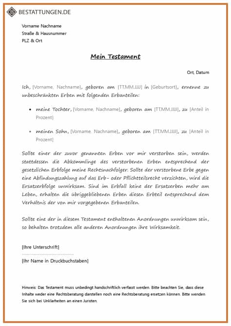 Der autor dieser empfehlungen und jeder testament vorlage ist rechtsanwalt. Testament Muster • Wie schreibe ich ein Testament?