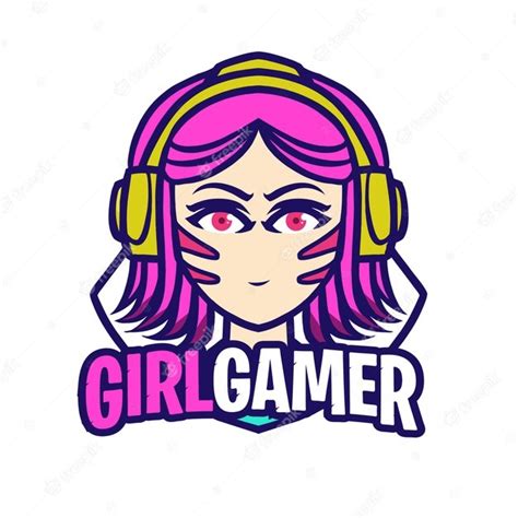 Premium Vector Girl Gamer Mascot Logo