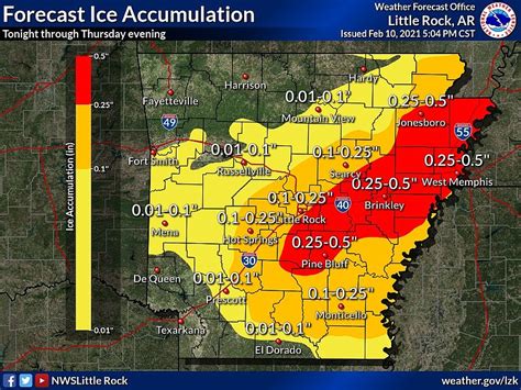Forecasters Expand Range Of Freezing Rain To South Arkansas The