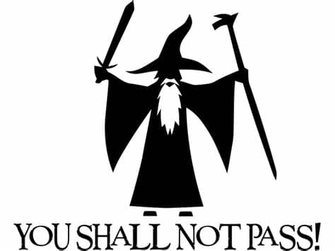 No copyright infringement is intended. You Shall Not Pass! - Gandalf - lotr by stickeesbiz on ...