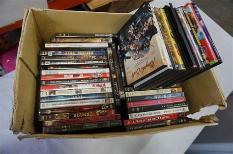 2 boxes of dvds