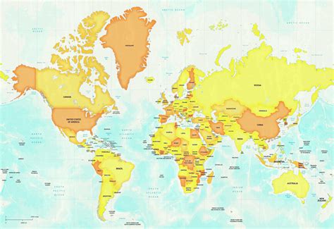 Vector World Map With All Countries Maproom Images