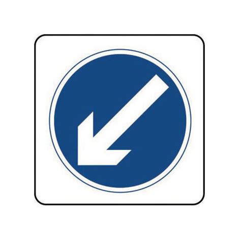 Aluminium General Traffic Sign Arrow Down Left Hunt Office Uk