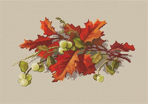 Colors Of Autumn Cross Stitch Pattern Pdf Embroidery Design Etsy In