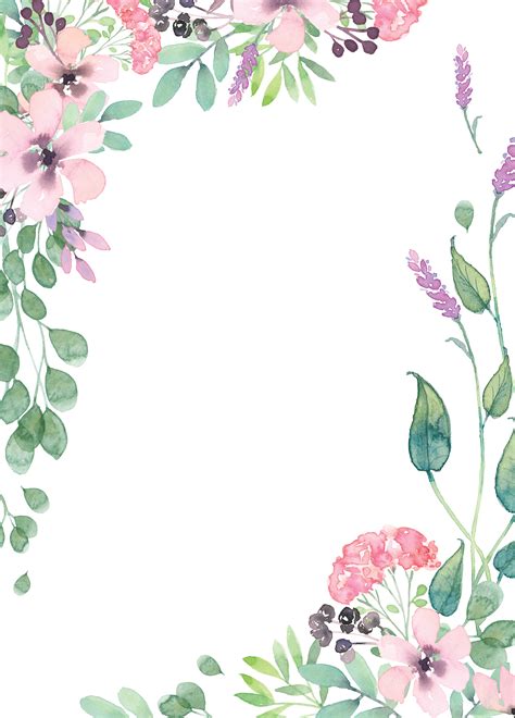 H749 10 Floral Border Design Flower Frame Flower Background Wallpaper