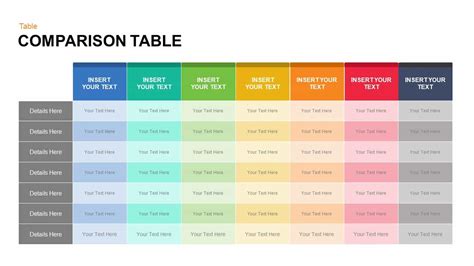 Comparison Table Keynote And Powerpoint Template Slidebazaar