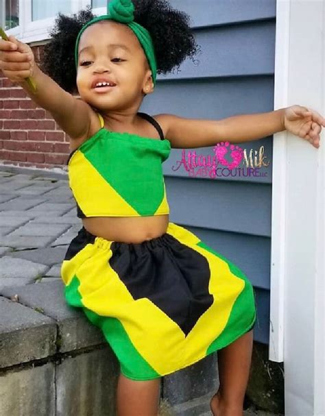 Jamaica Clothing Baby Ethnic Jamaican Skirt Big Hair Baby Etsy