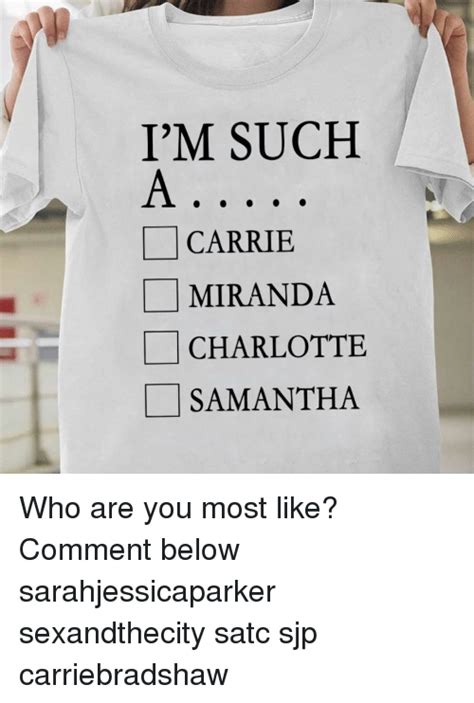 Im Such Carrie Miranda Charlotte Samantha Who Are You Most Like
