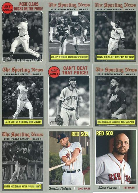 Amazon Com Topps Heritage Baseball Boston Red Sox Team Set Of