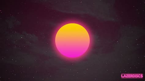 Synthwave Sun Cyberpunk Space 1980s Lasers New Retro Wave Neon