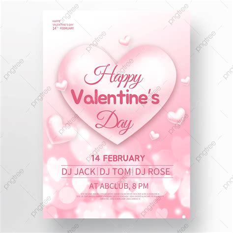 Pink Love Valentines Day Poster Template Download On Pngtree