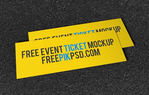 Event Ticket Free PSD MockUp - LTHEME