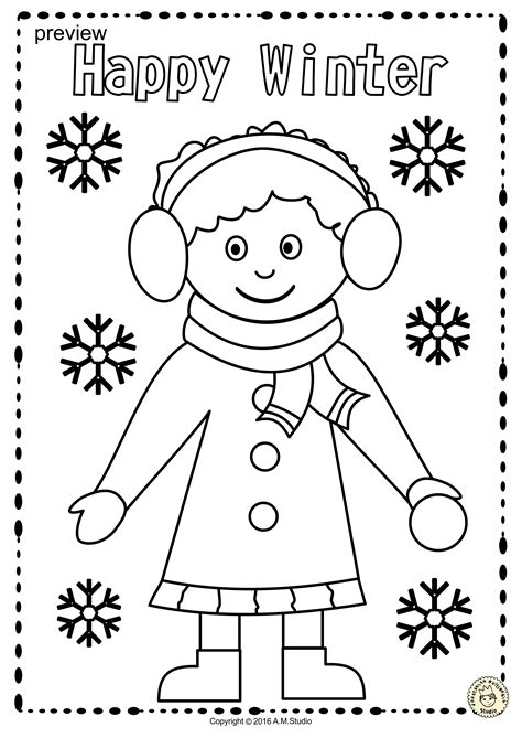 Winter Coloring Page Preschool Faq Worksheets Decoomo