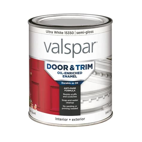 Shop Valspar Door And Trim Ultra White Semi Gloss Oil Based Enamel