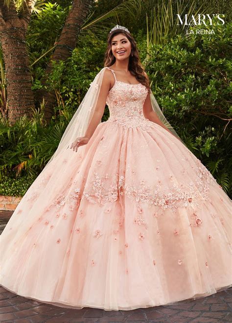Cape Quinceanera Dress By Marys Bridal Mq2115 In 2021 Quinceanera Dresses Pink Quinceanera