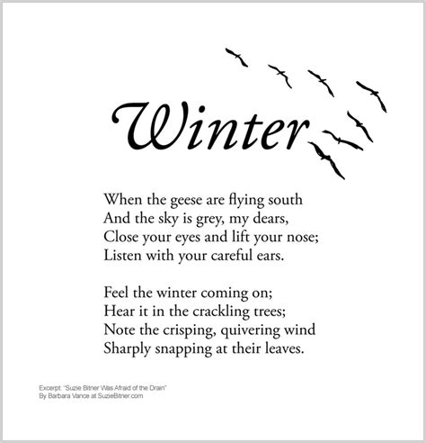 Winter Poem By Barbara Vance Barbara Vance Official Website