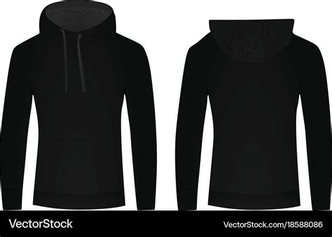 Black Hoodie Royalty Free Vector Image Vectorstock