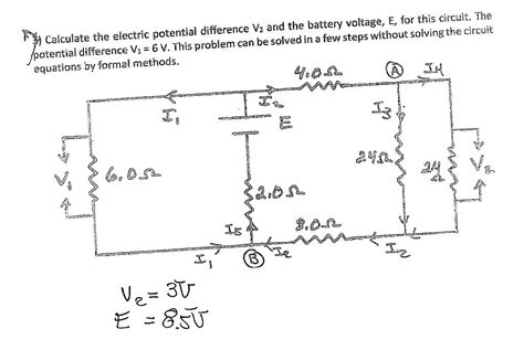 Solved Calculate The Electric Potential Difference V2 And