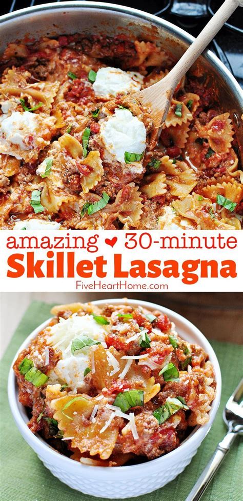 Skillet Lasagna ~ this quick & easy 30-minute lasagna ...