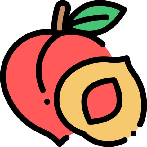 Peach Free Food Icons