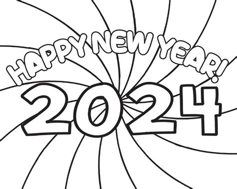 Happy New Year Coloring Pages For 2024 Fun Loving Families New Year