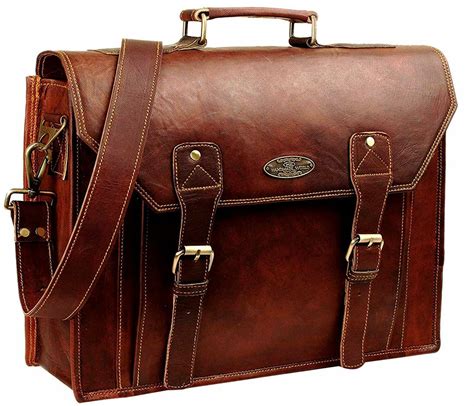 Men S Luxury Leather Laptop Bag Semashow